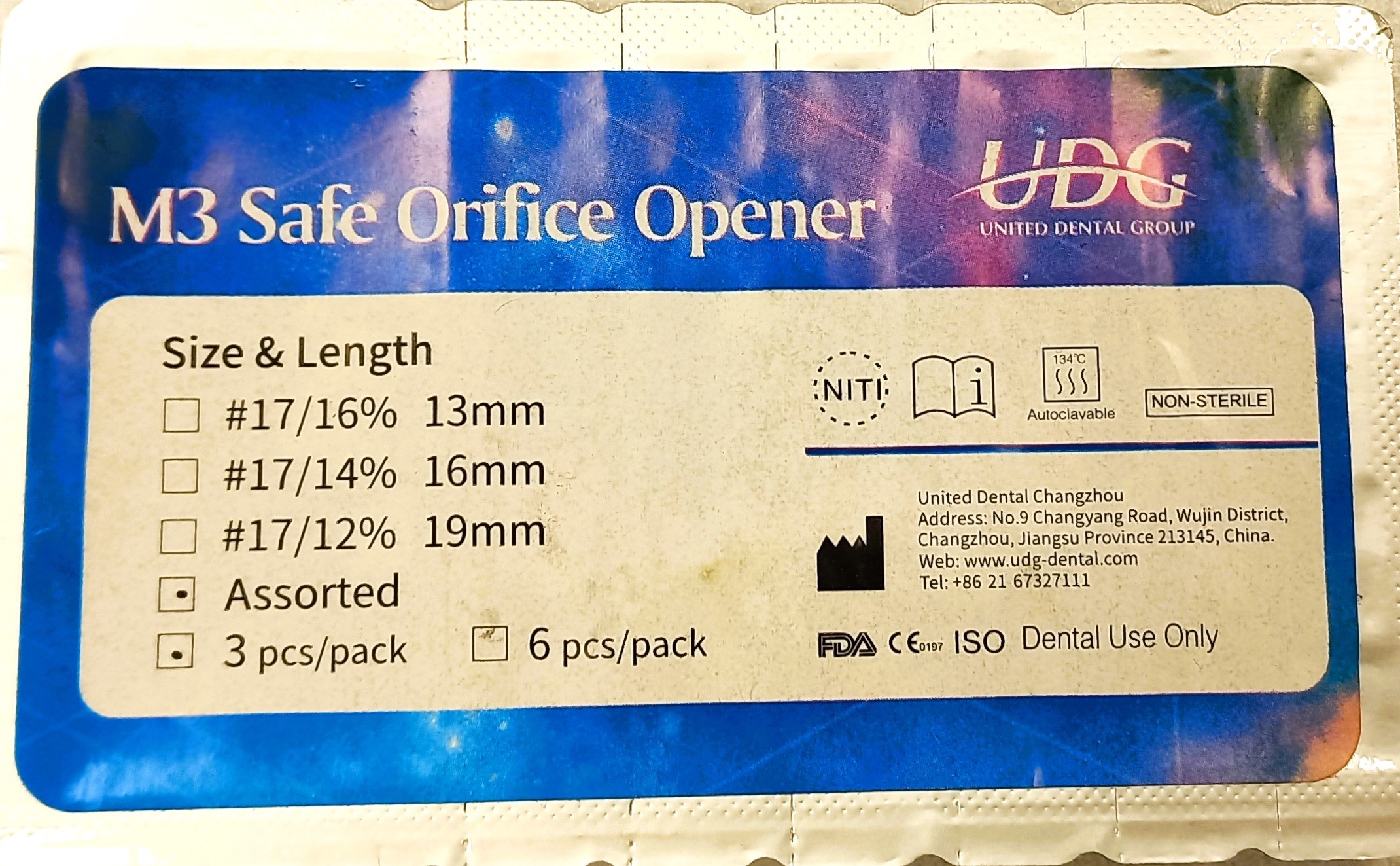 M3 Safe Orifice Opener Assorted (3 pcs per Blister)